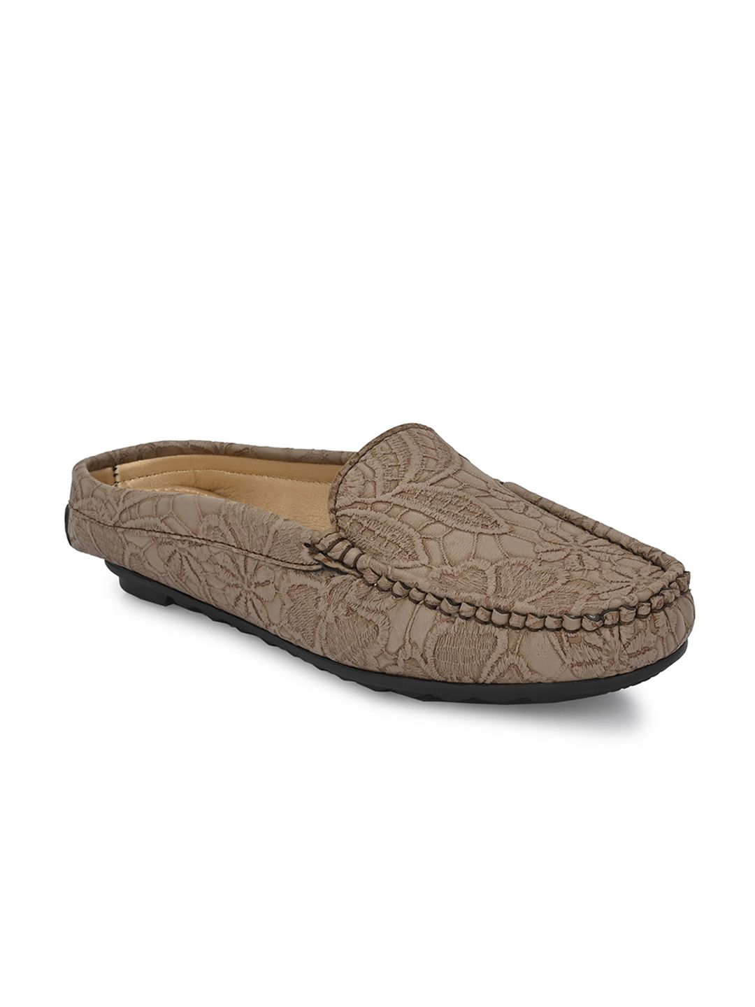 El Paso Women Tan Woven Design Loafers Price in India