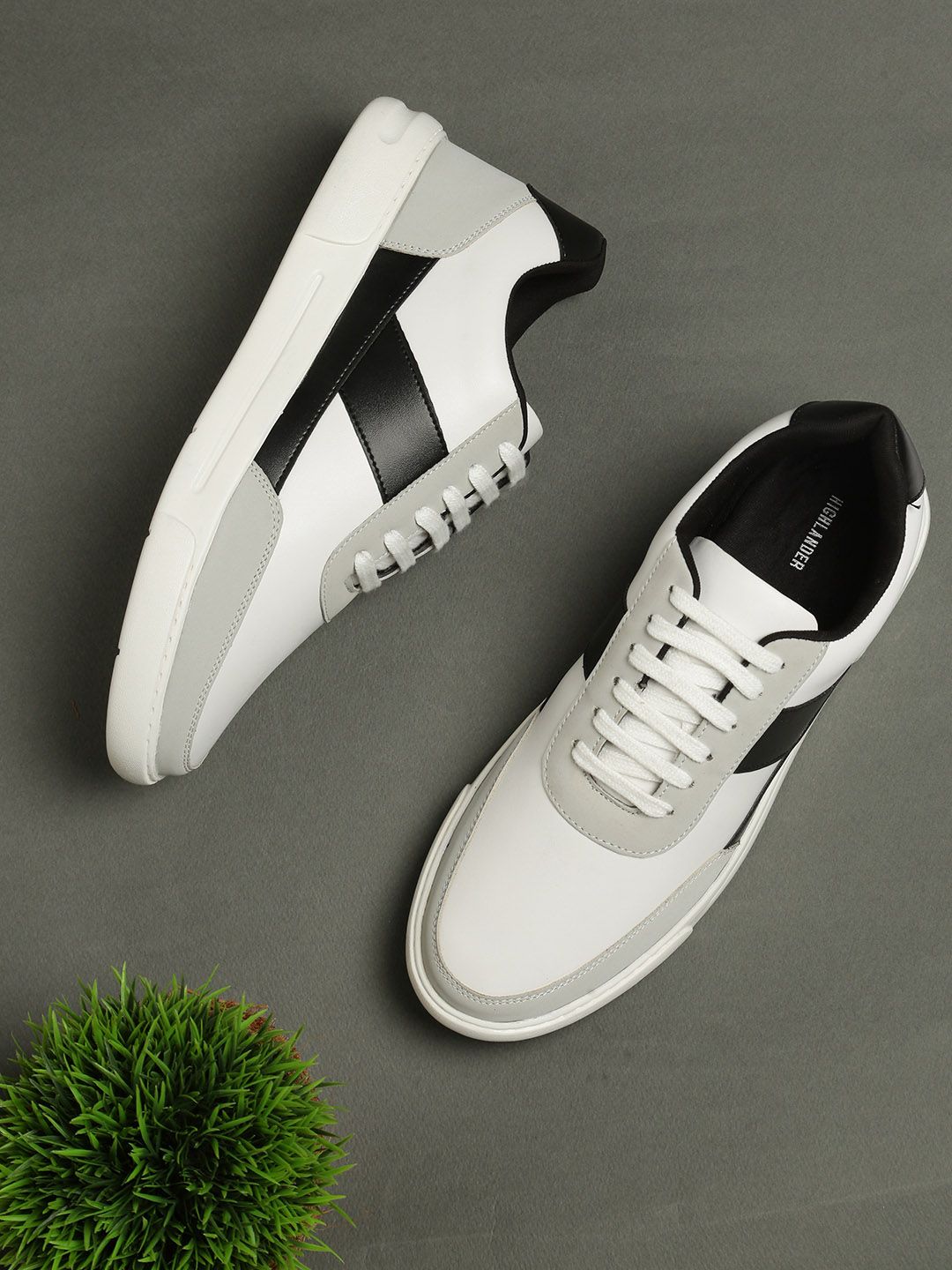 HIGHLANDER COLORBLOCKED LACE-UP SNEAKERS