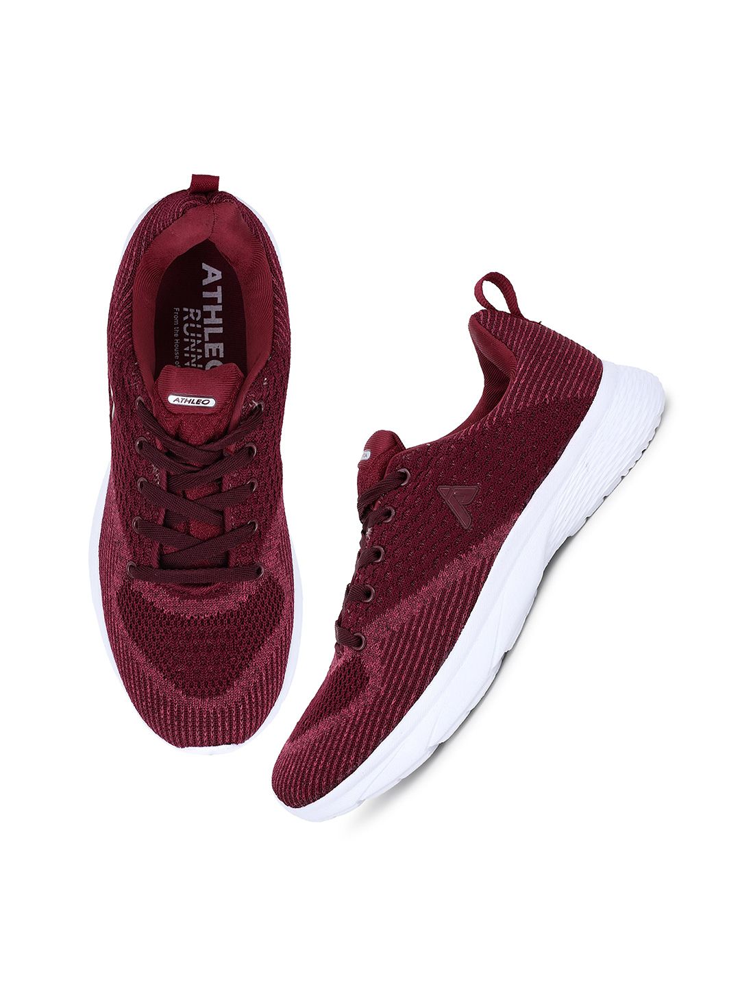 Action Women Maroon Mesh Running Non-Marking Shoes Price in India