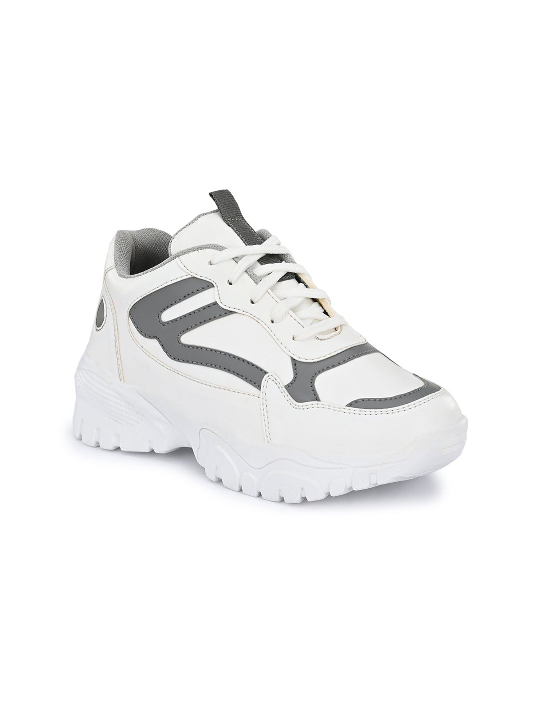 El Paso Women White Colourblocked Sneakers Price in India