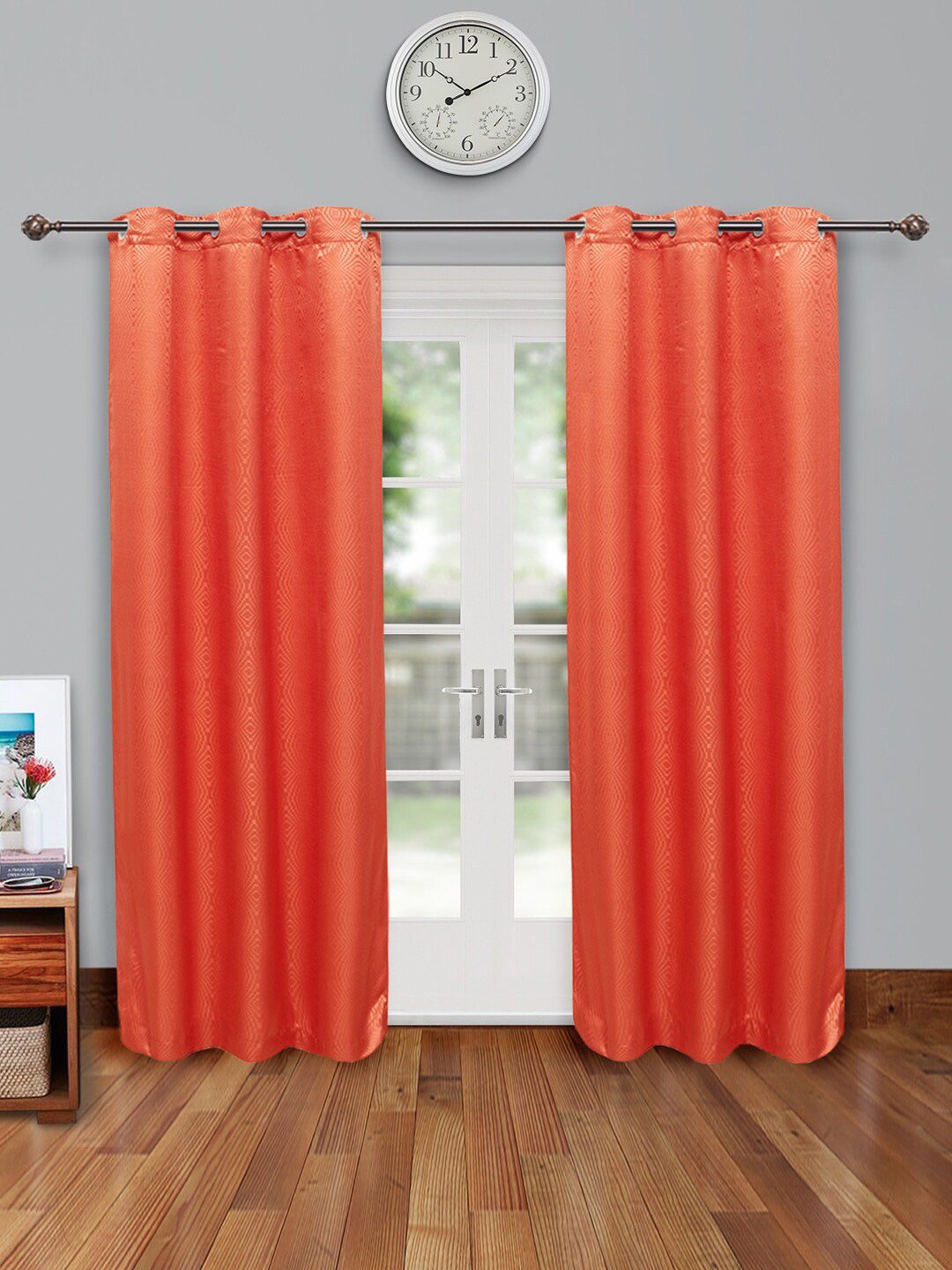 HomeTown Set of 2 Rust Door Curtain Price in India