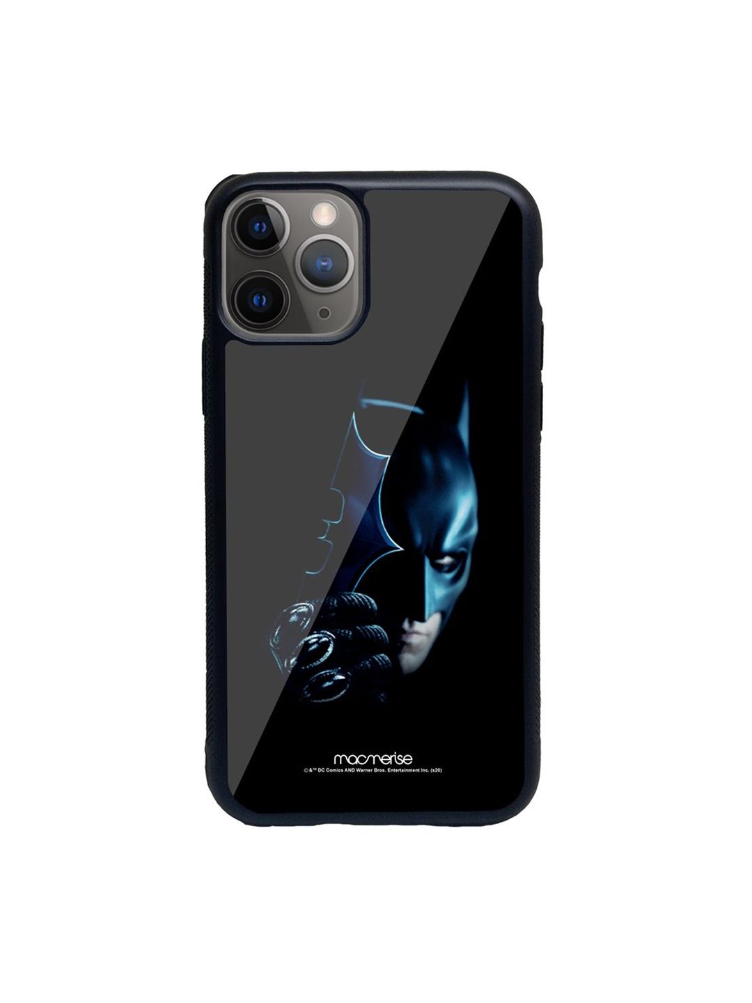 macmerise Black Printed I am Batman iPhone 11 Pro Max Glass Phone Back Case Price in India