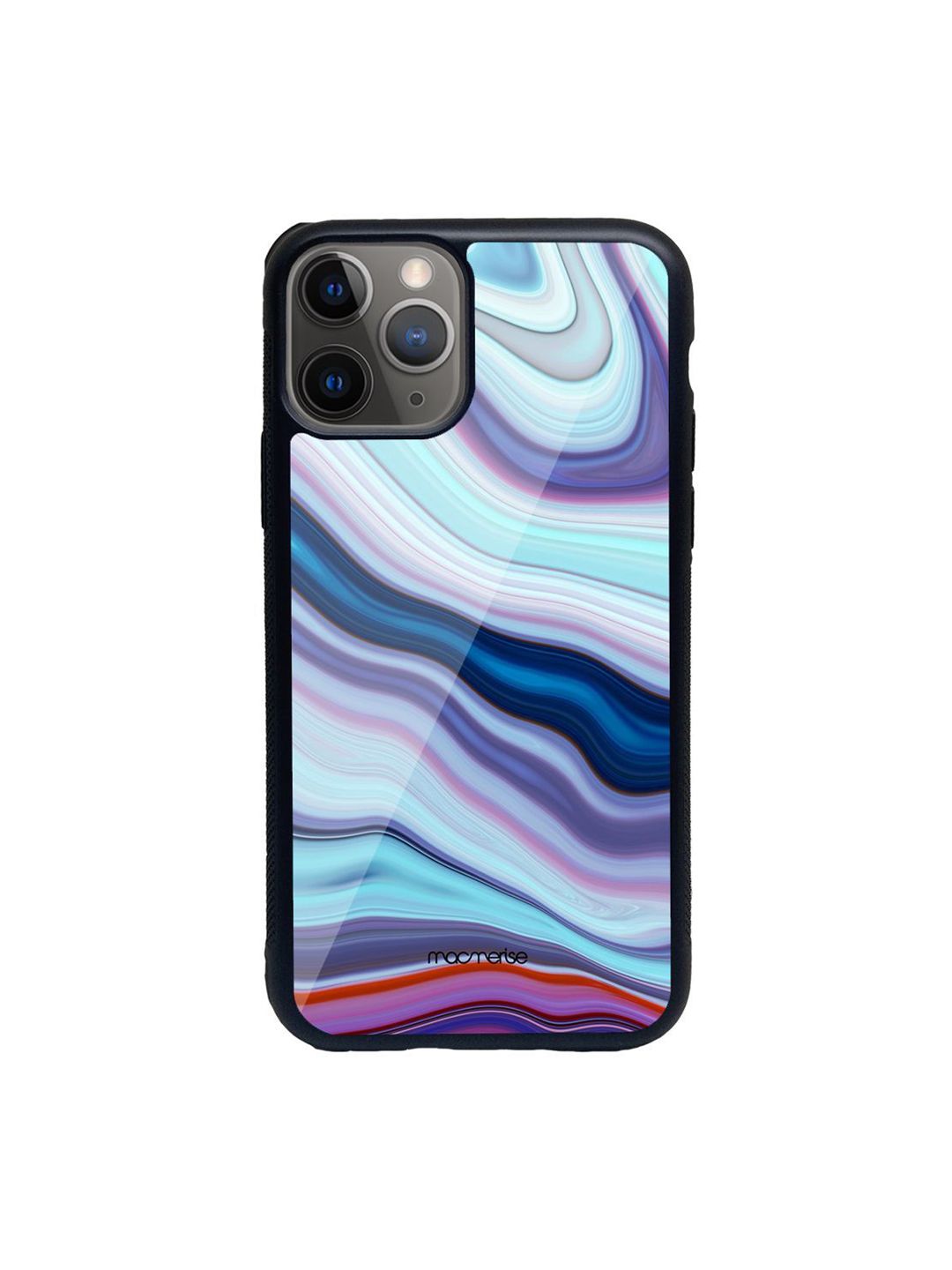 Macmerise Black & Purple Liquid Funk Printed  iPhone 11 Pro Back Case Price in India