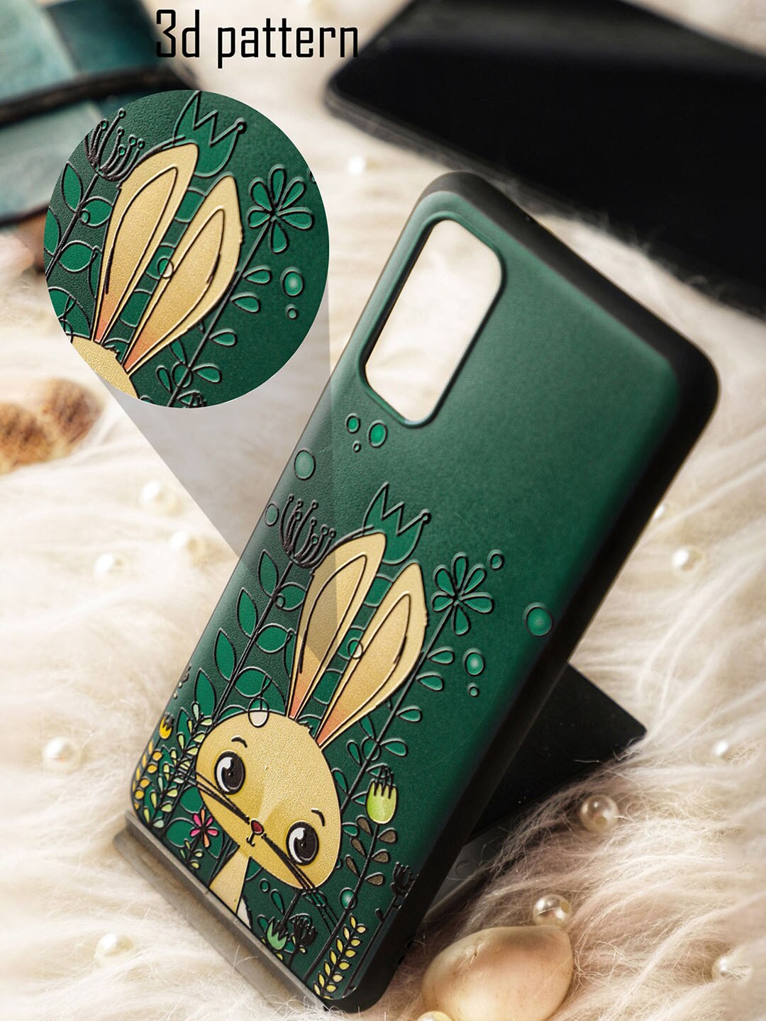 DOOBNOOB Teal Green 3D Patterned Apple iPhone 13 Back Case Price in India