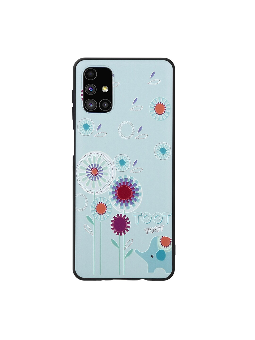 DOOBNOOB Turquoise Blue 3D Patterned Samsung M51 Back Case Price in India