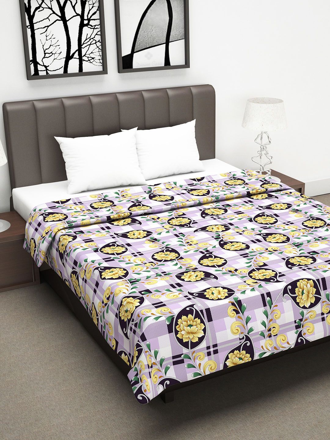 Divine Casa Floral Print Mild Winter 120 GSM Double Bed Dohar Price in India