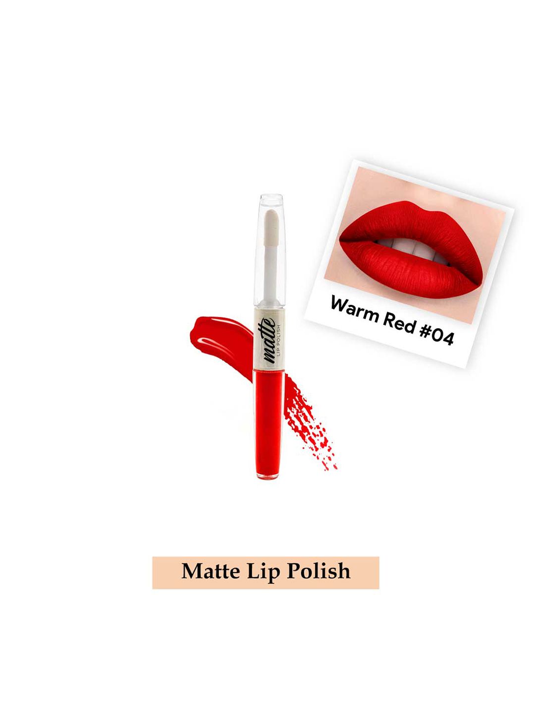 BeautyRelay London Marker 24 Hours Comfortable Color 2 In 1 Matte Lipstick 5g - Warm Red 04