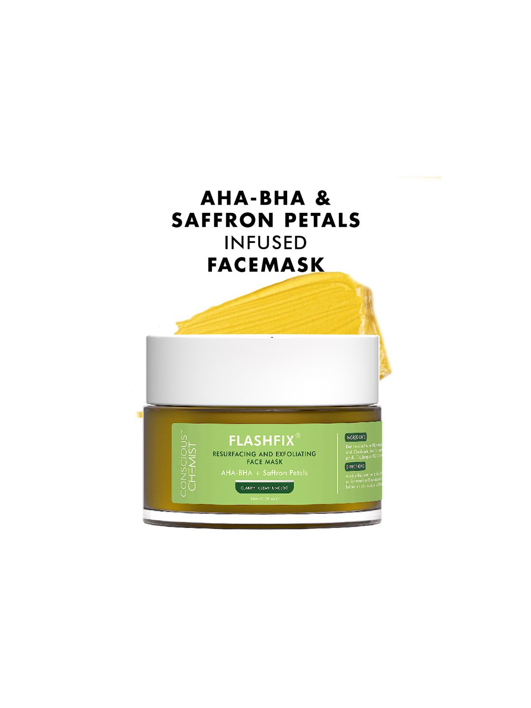 Conscious Chemist AHA & BHA Exfoliating Face Mask for Acne Prone Skin - 50 g