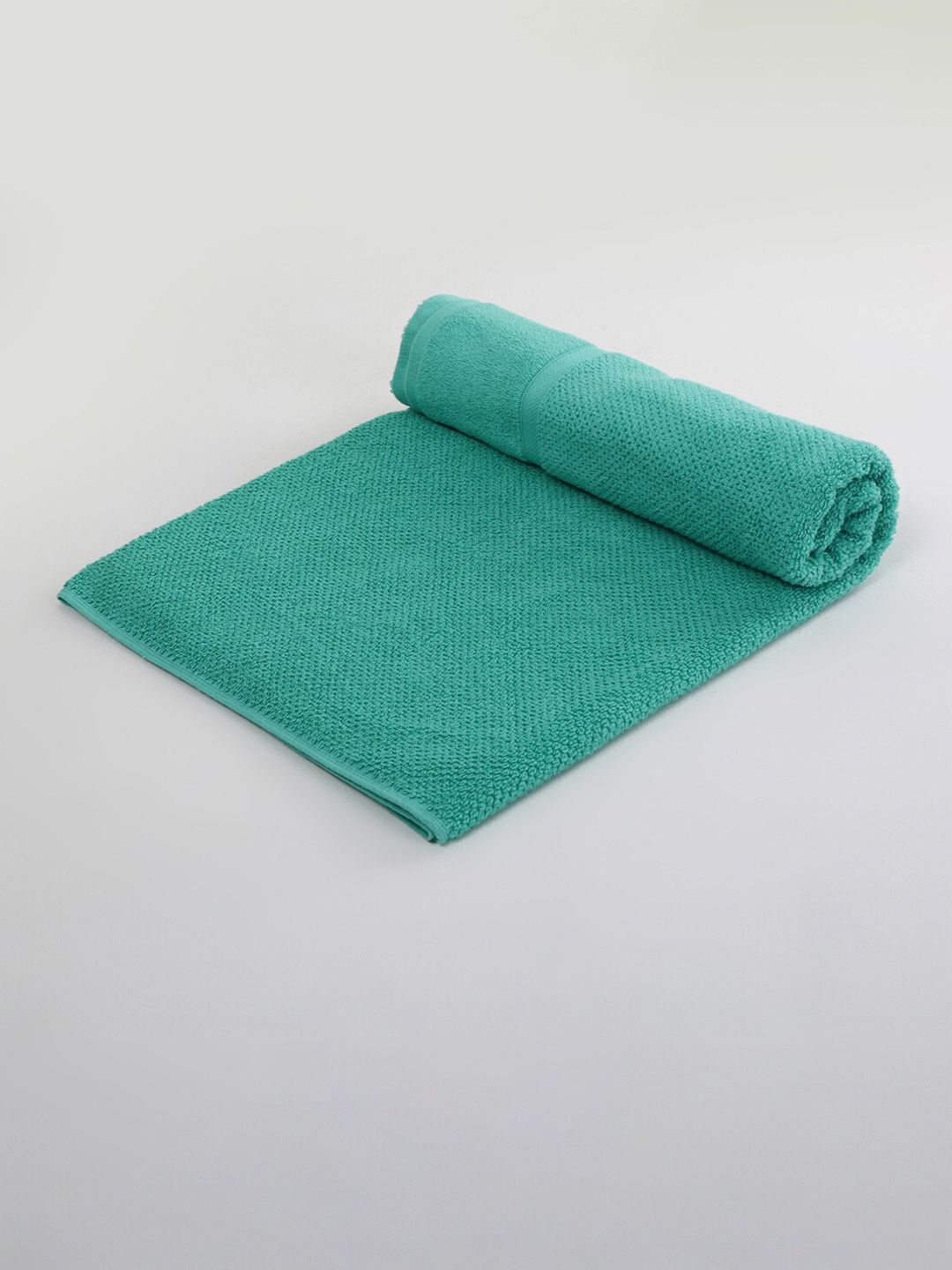 Home Centre Blue Solid 380 GSM Cotton Bath Towel Price in India