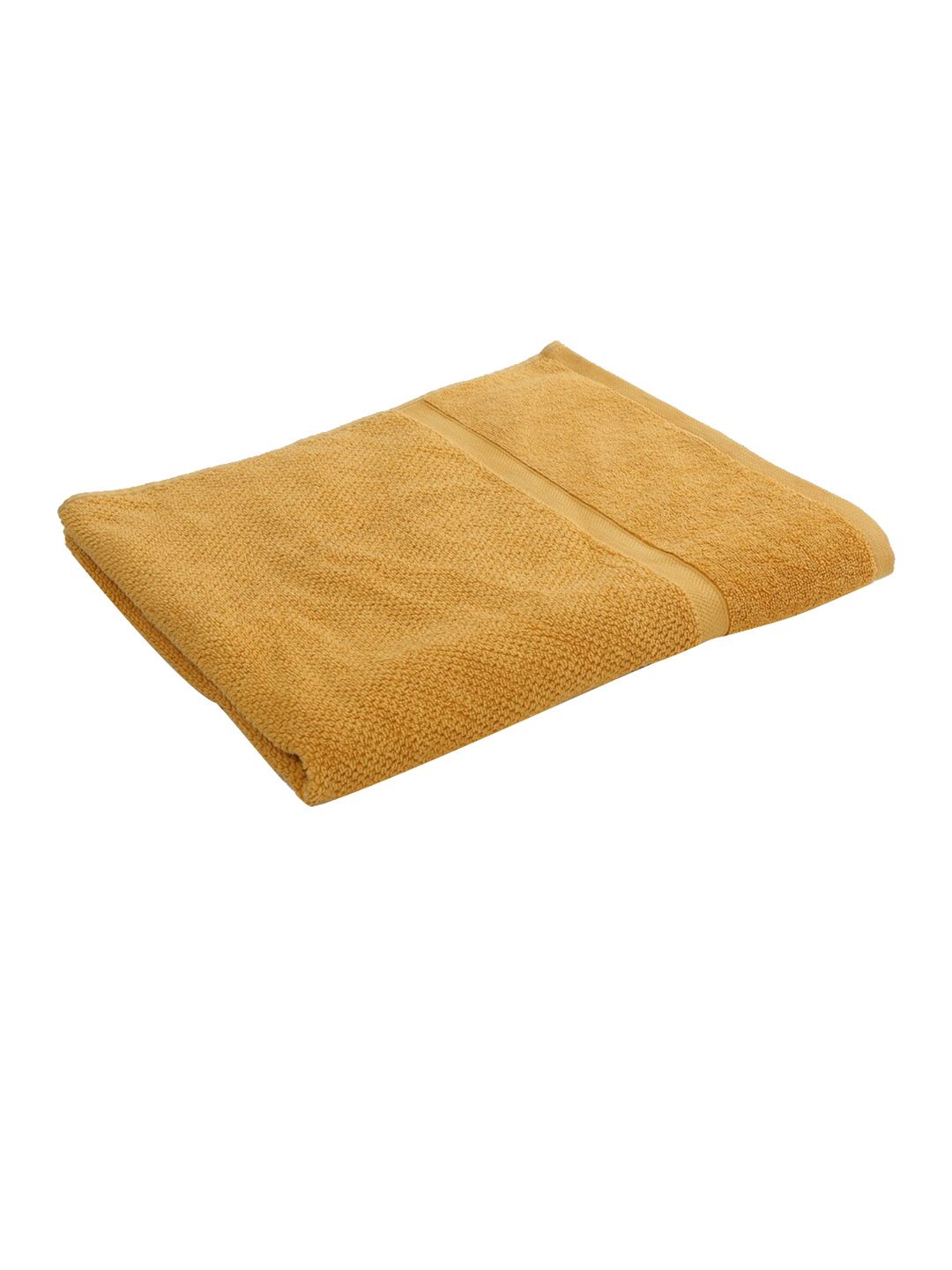 Home Centre Yellow Solid 550 GSM Cotton Bath Towel Price in India