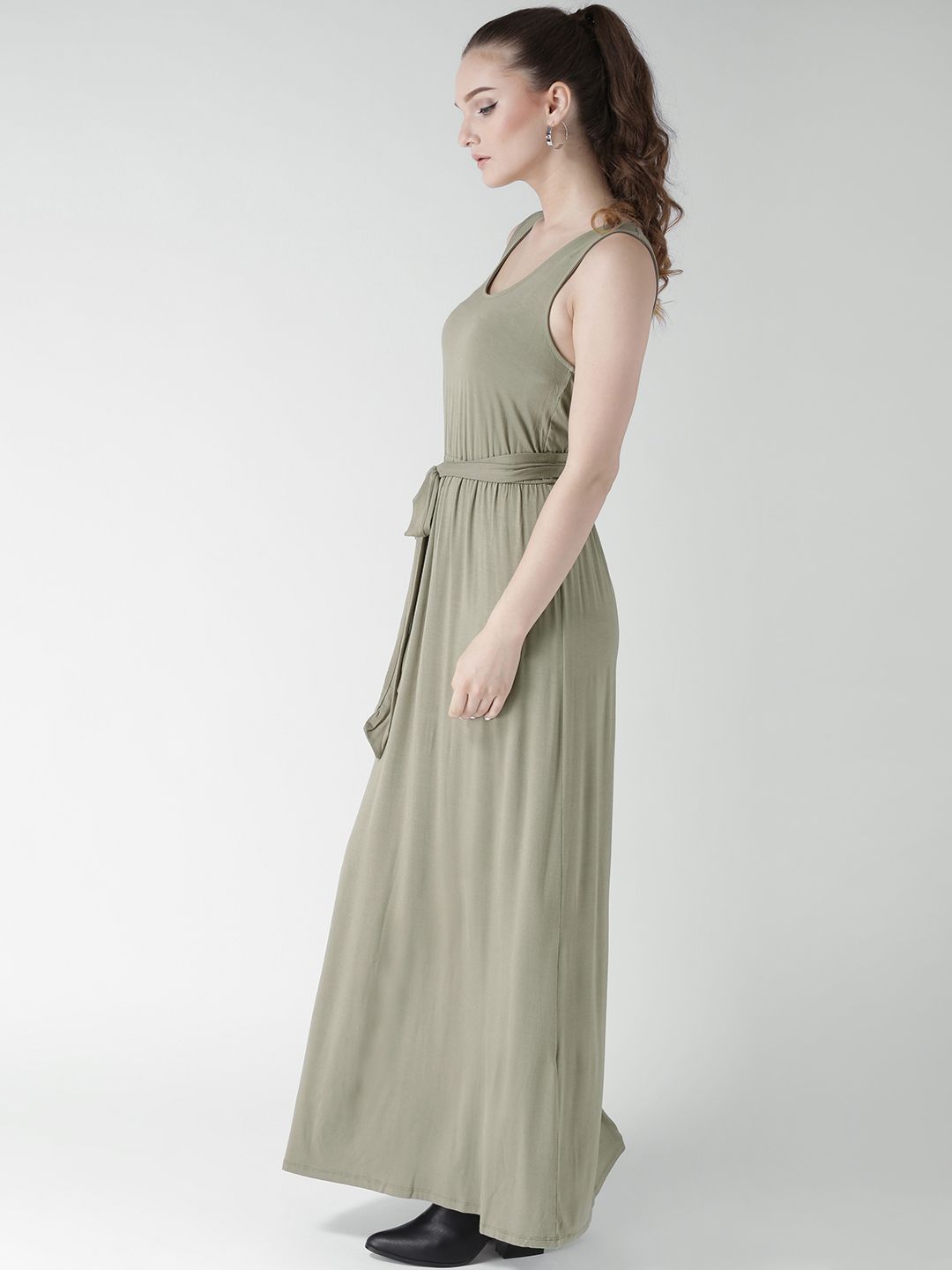 Buy FOREVER 21 Women Olive Green Solid Maxi Dress - Dresses for Women  1991560 | Myntra