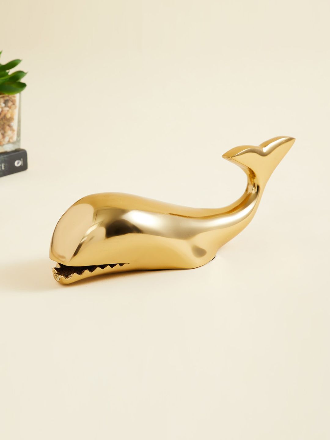 Home Centre Gold-Toned Textured Whale Showpiece Price in India