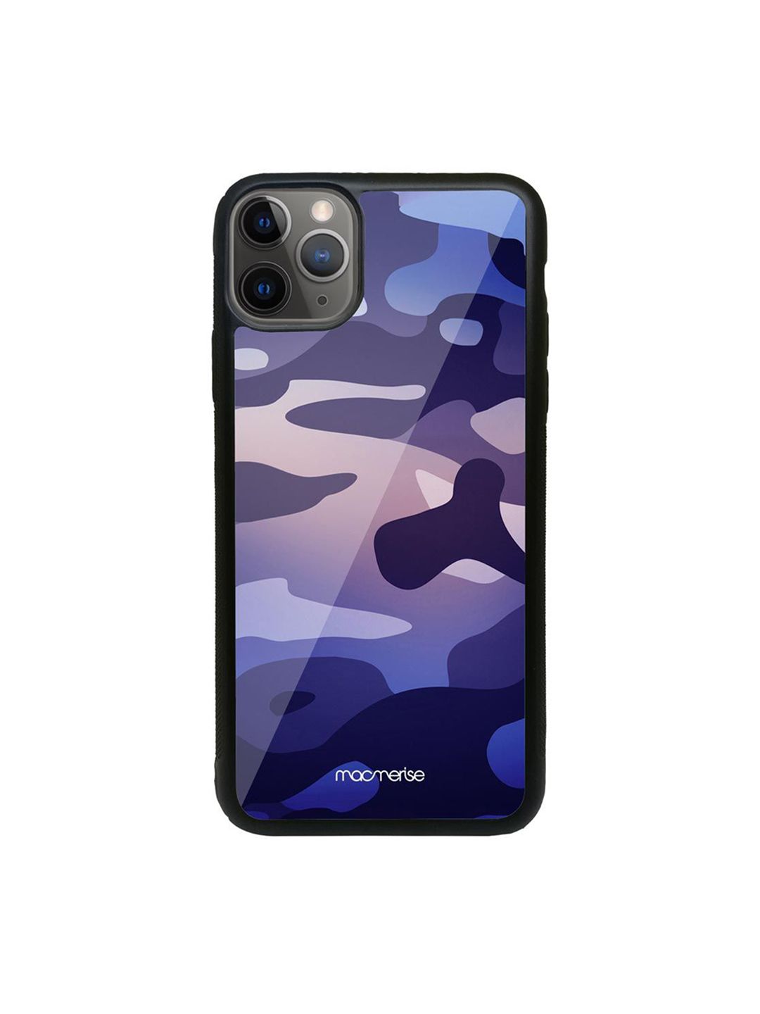 macmerise Purple & Blue Camo Cyber Grape iPhone 11 Pro Max Back Case Price in India