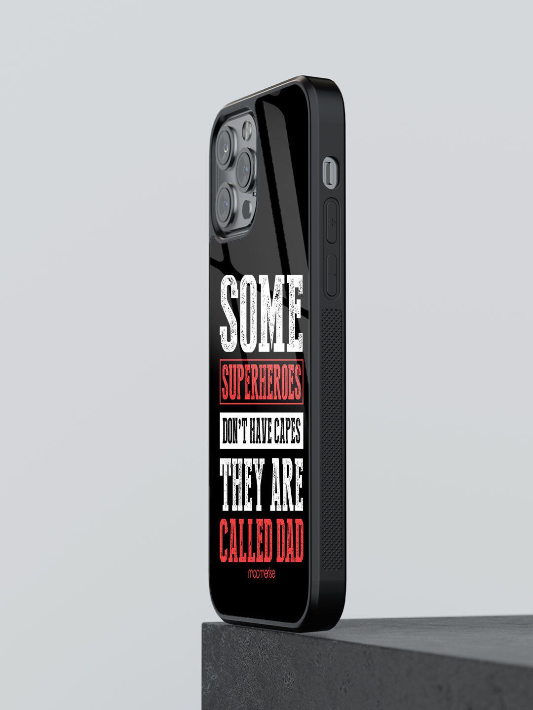 macmerise Black & White Printed iPhone 12 Pro Max Glass Phone Back Case Price in India