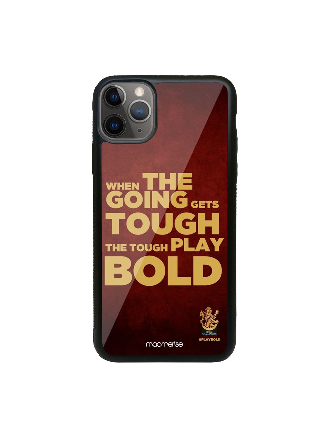 Macmerise Maroon & Yellow Printed Furious Yoda iPhone 11 Pro Max Glass Phone Back Case Price in India