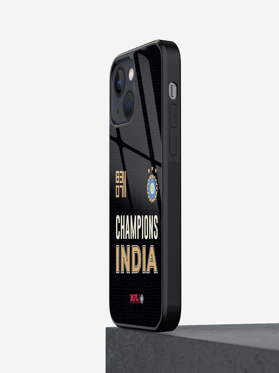 Macmerise Black Printed iPhone 13 Mini Glass Back Case Price in India