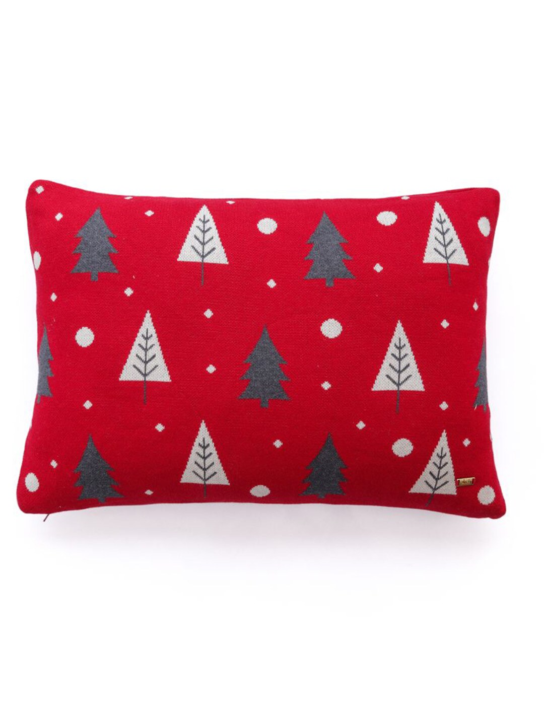 Pluchi Red & Blue Rectangle Cotton Cushion Covers Price in India