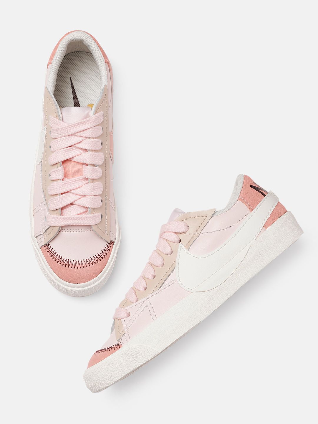 Nike Women Pink Blazer Low 77 Leather Sneakers Price in India