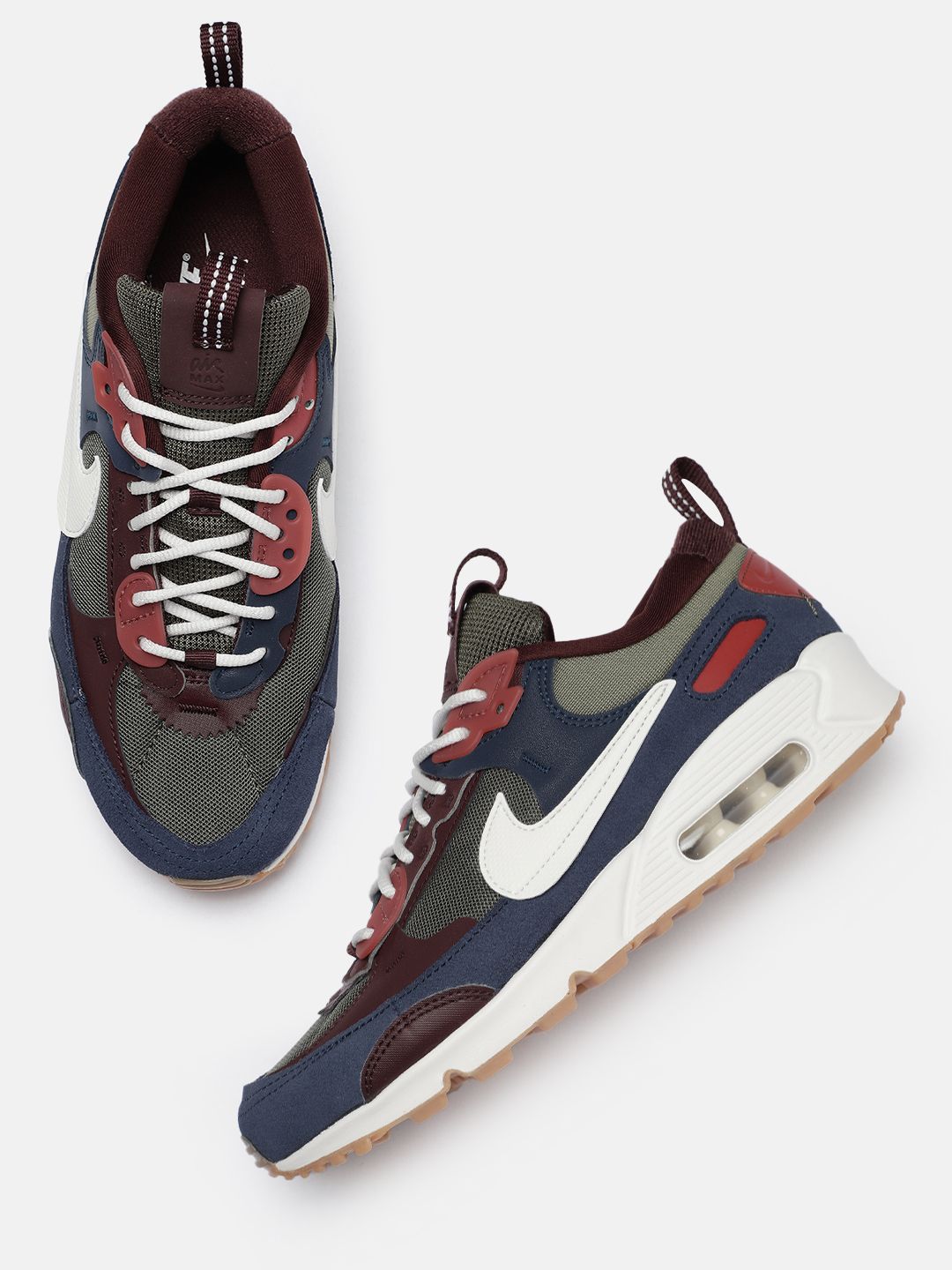 Nike Women AIR MAX 90 FUTURA Colourblocked Sneakers Price in India