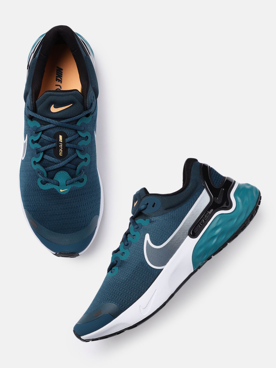 Nike Men Teal Blue RENEW RUN 3 Running Shoes