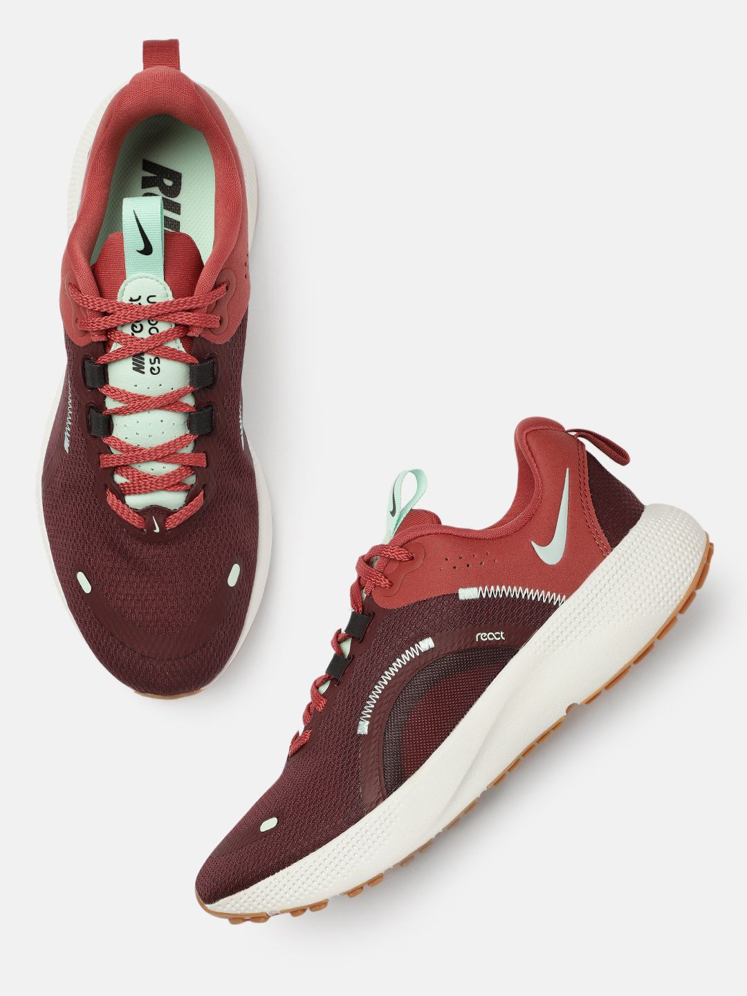 nike react maroon