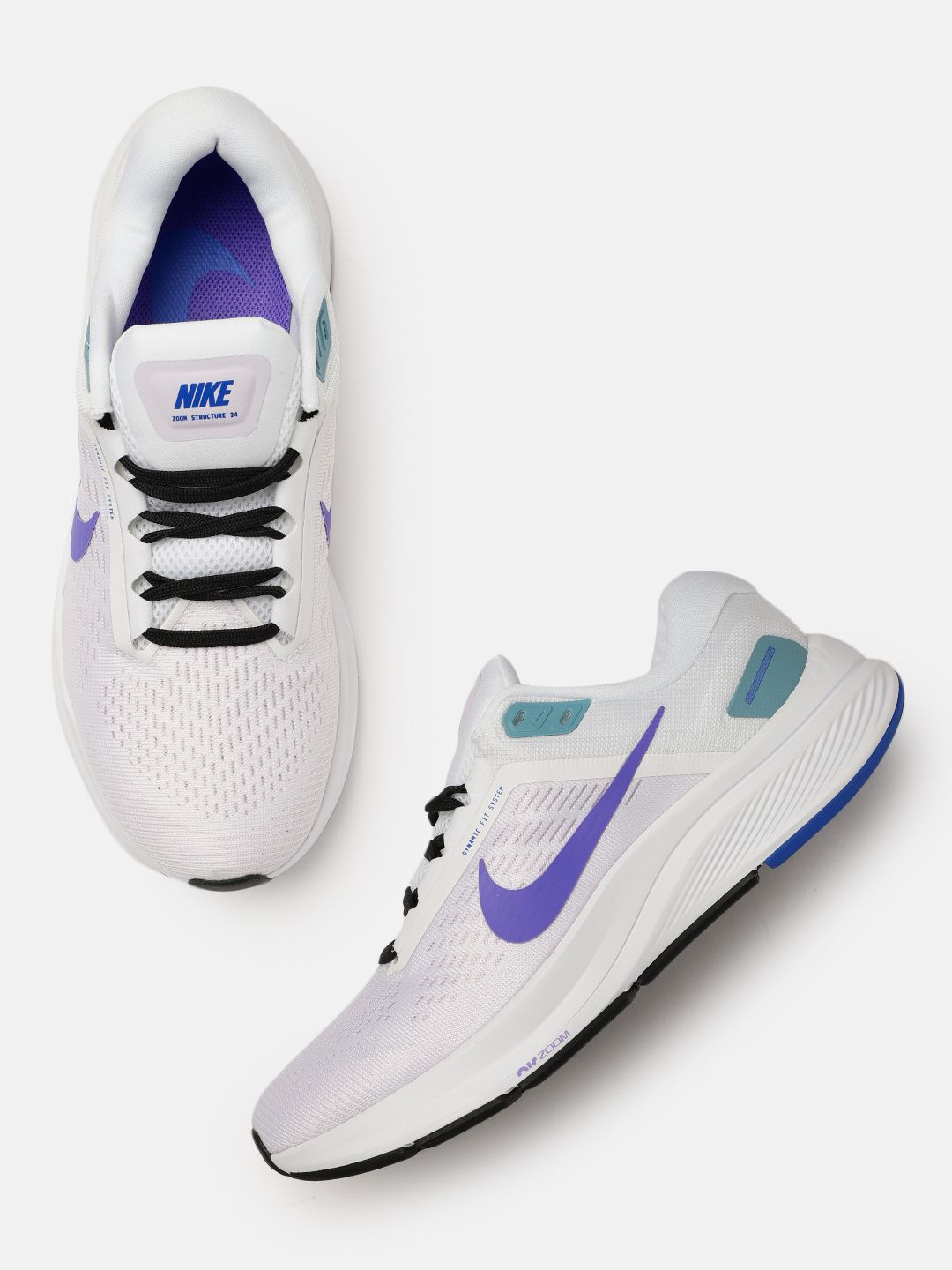 Nike Women White Air Zoom Structure 24 Running Shoes Price in India