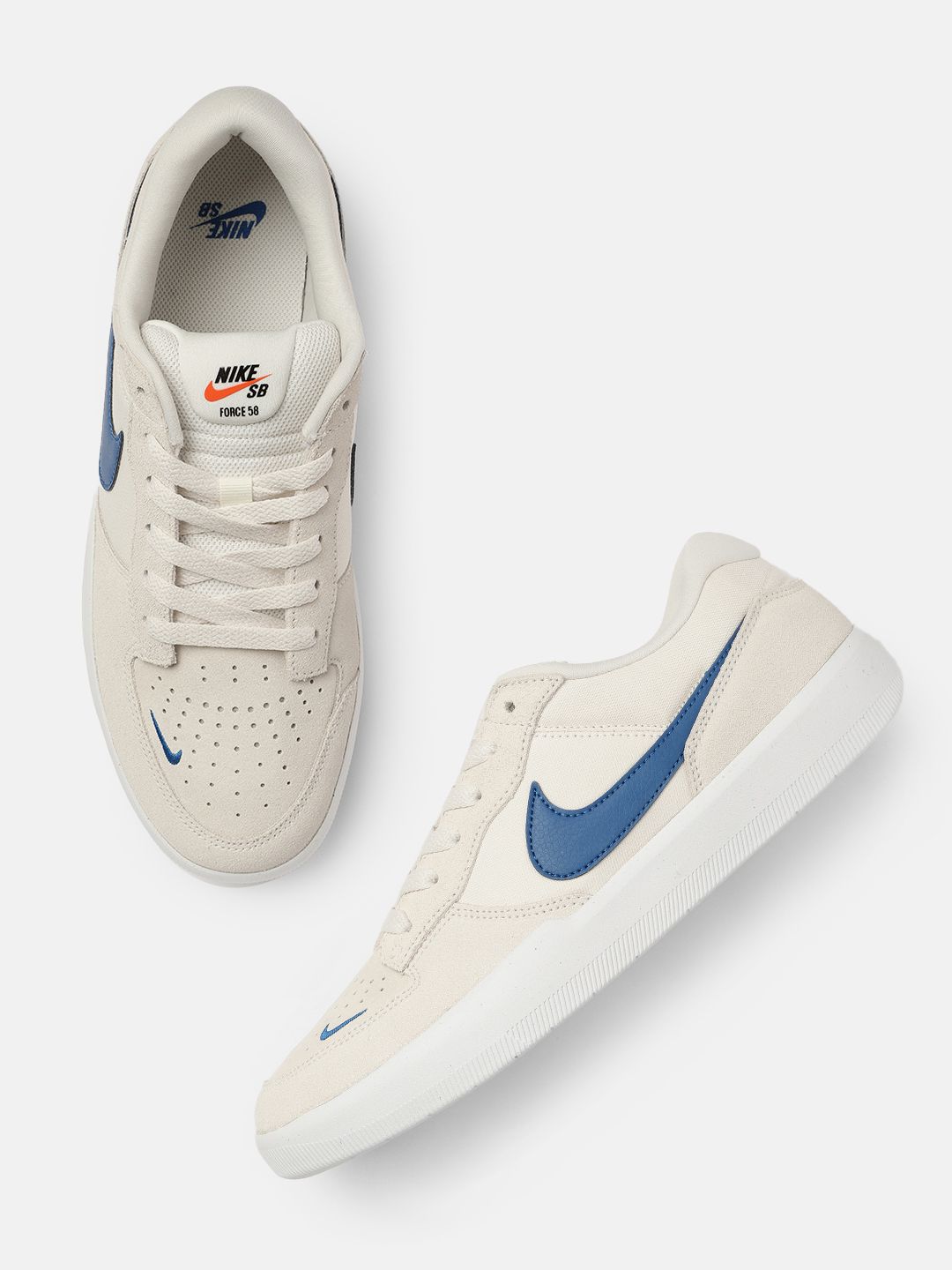 Nike Unisex Off White Force 58 Leather Skateboarding Shoes Price in India