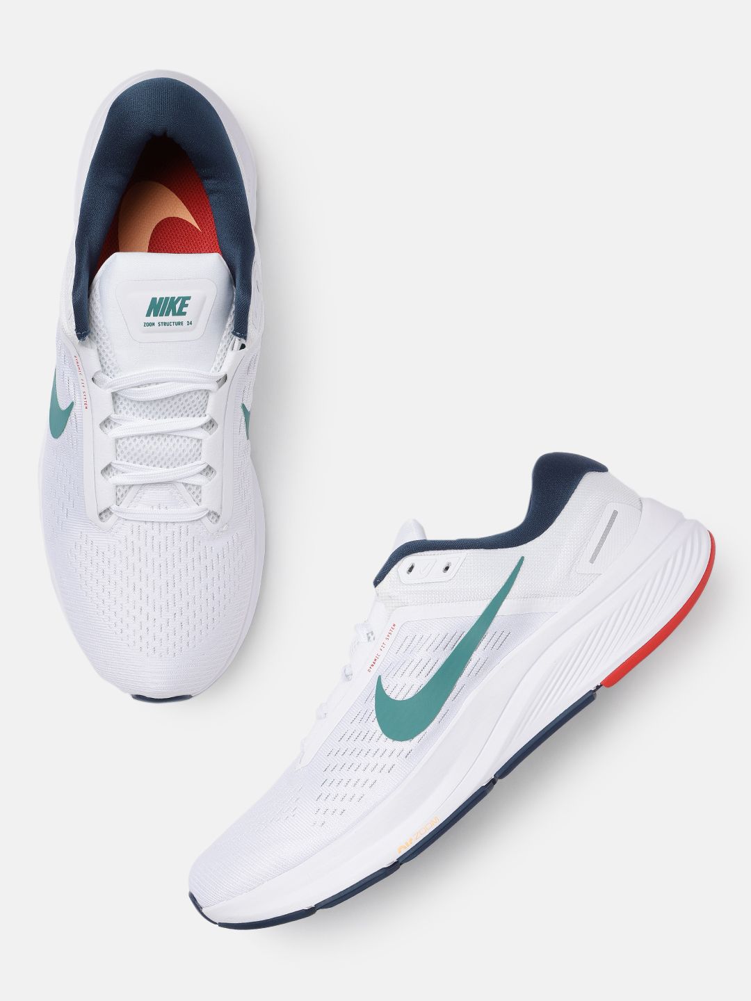 Buy Nike Men White AIR ZOOM STRUCTURE 24 Running Shoes - Sports