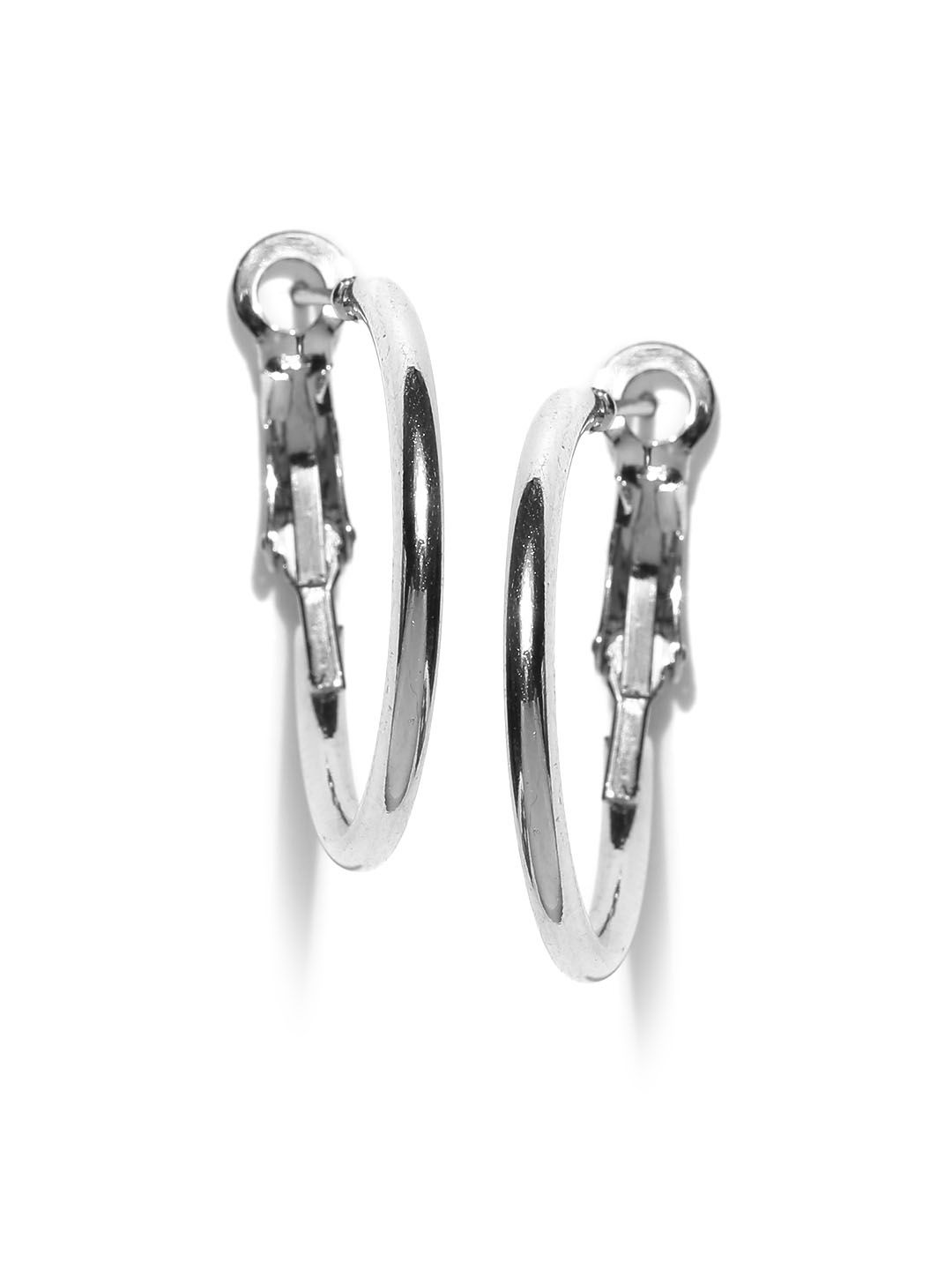Accessorize Silver-Toned Hoop Earrings Price in India