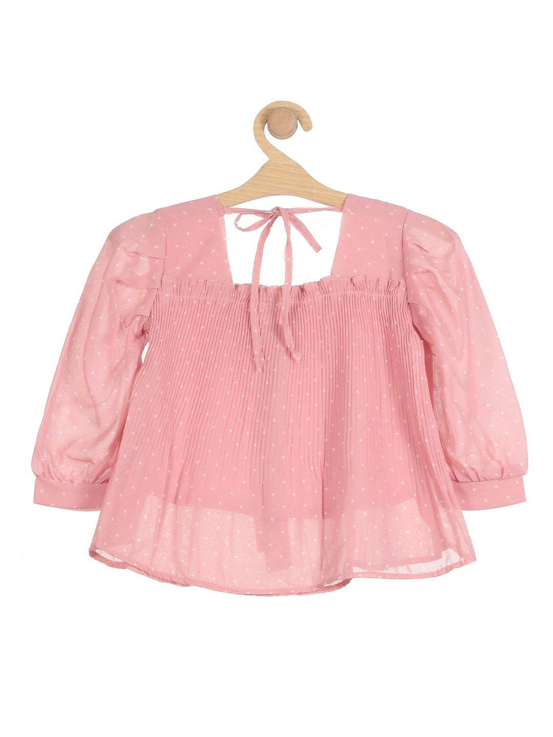 Lil Lollipop Pink Tie-Up Neck Top Price in India