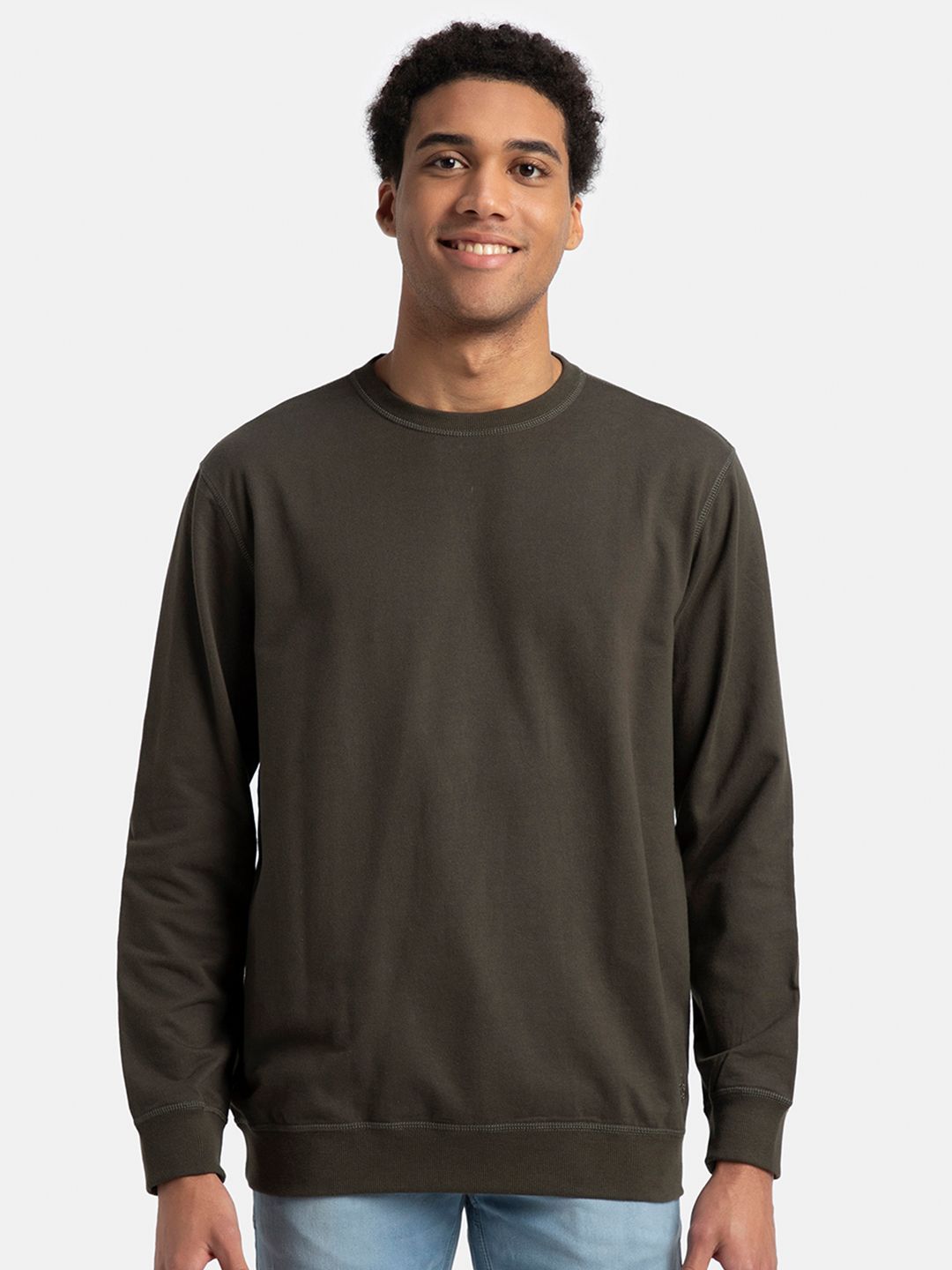 Buy Jockey Combed Cotton French Terry Sweatshirt with Ribbed Cuffs