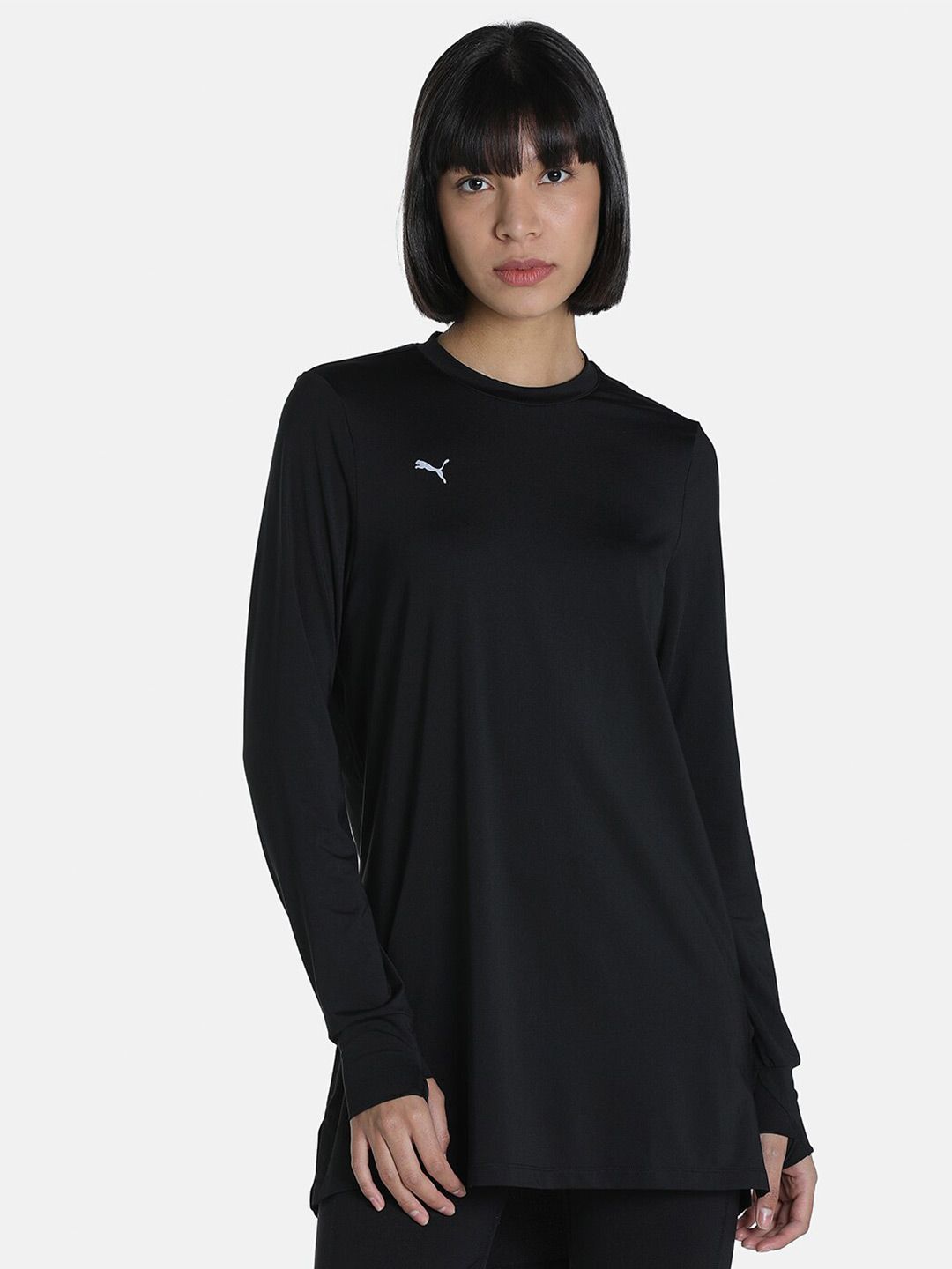 Puma Women Black Modest Activewear Long Sleeve Training T-shirt Price in India