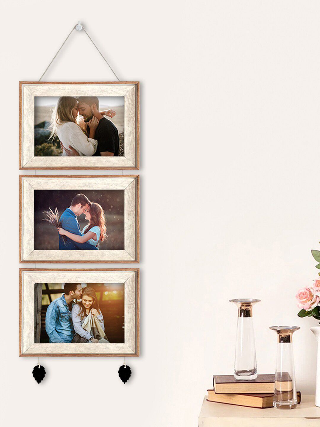 Art Street Set Of 3 White Solid Wall Photo Frame Price in India