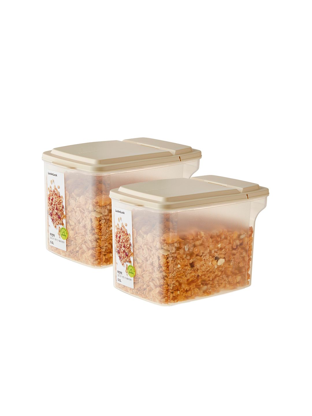 Lock & Lock Set of 2 Transparent & Brown Solid Kitchen Storage Price in India