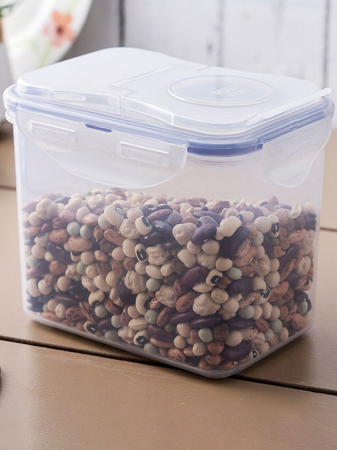 Lock & Lock Set of 3 Transparent Solid Plastic Food Storage Jars Price in India