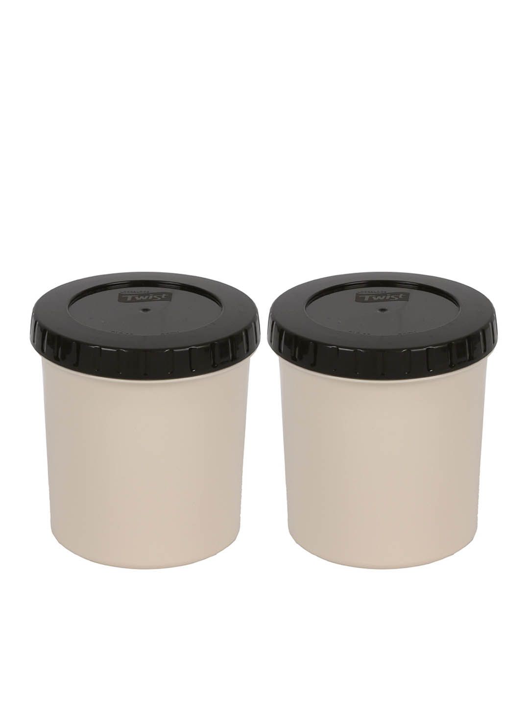 Lock & Lock Set of 2 Solid Round Plastic Food Storage Containers Price in India