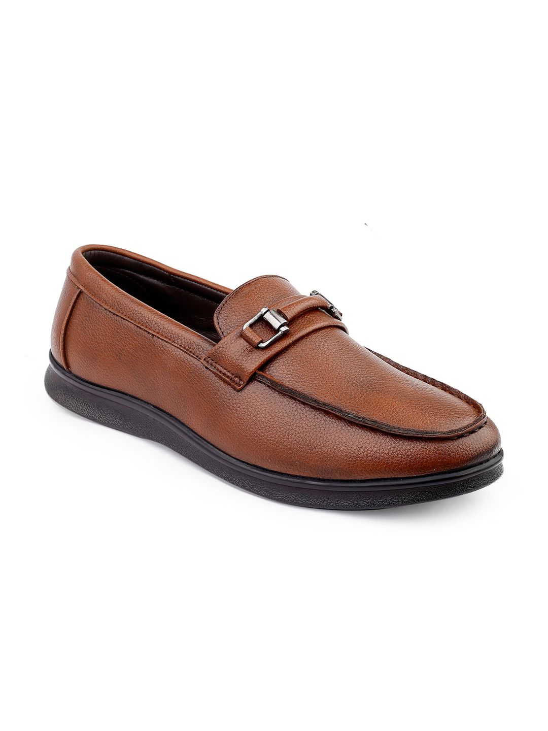 Bacca bucci Men Tan Textured Slip-on Loafers