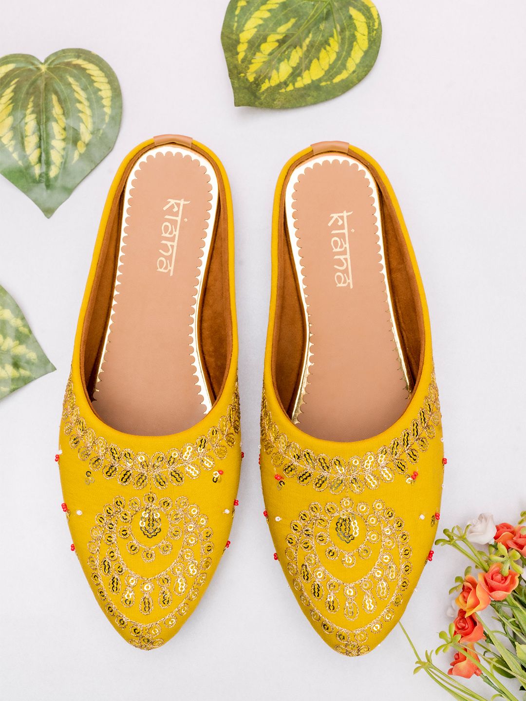 Kiana House Of Fashion Women Yellow Ballerinas Flats