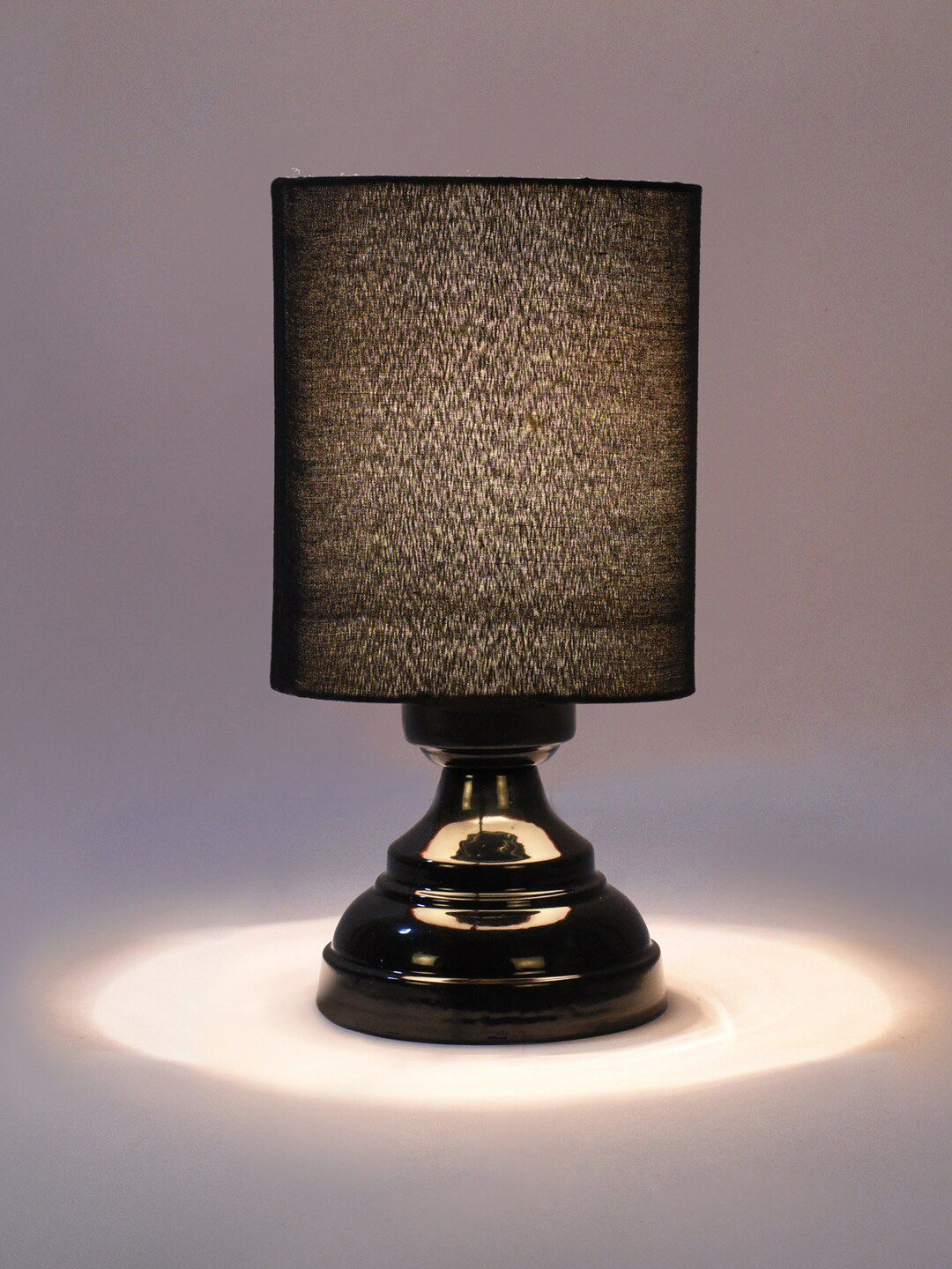 foziq Black Solid Table Lamp Price in India