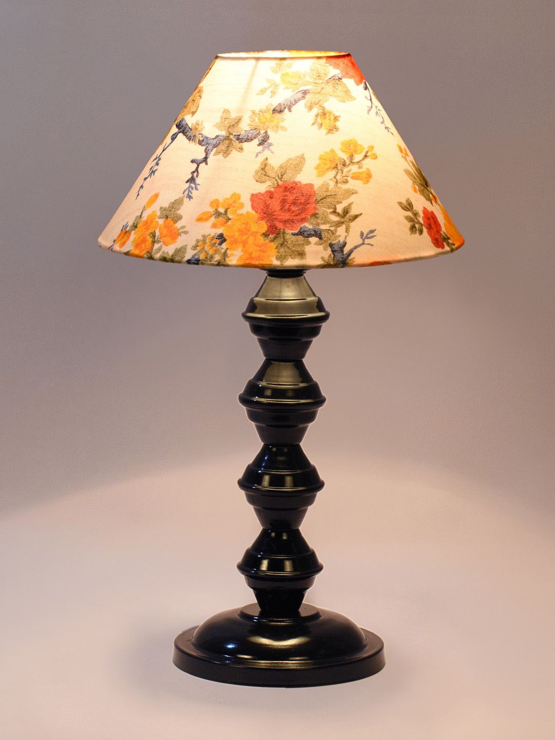 foziq White Printed Table Lamp Price in India