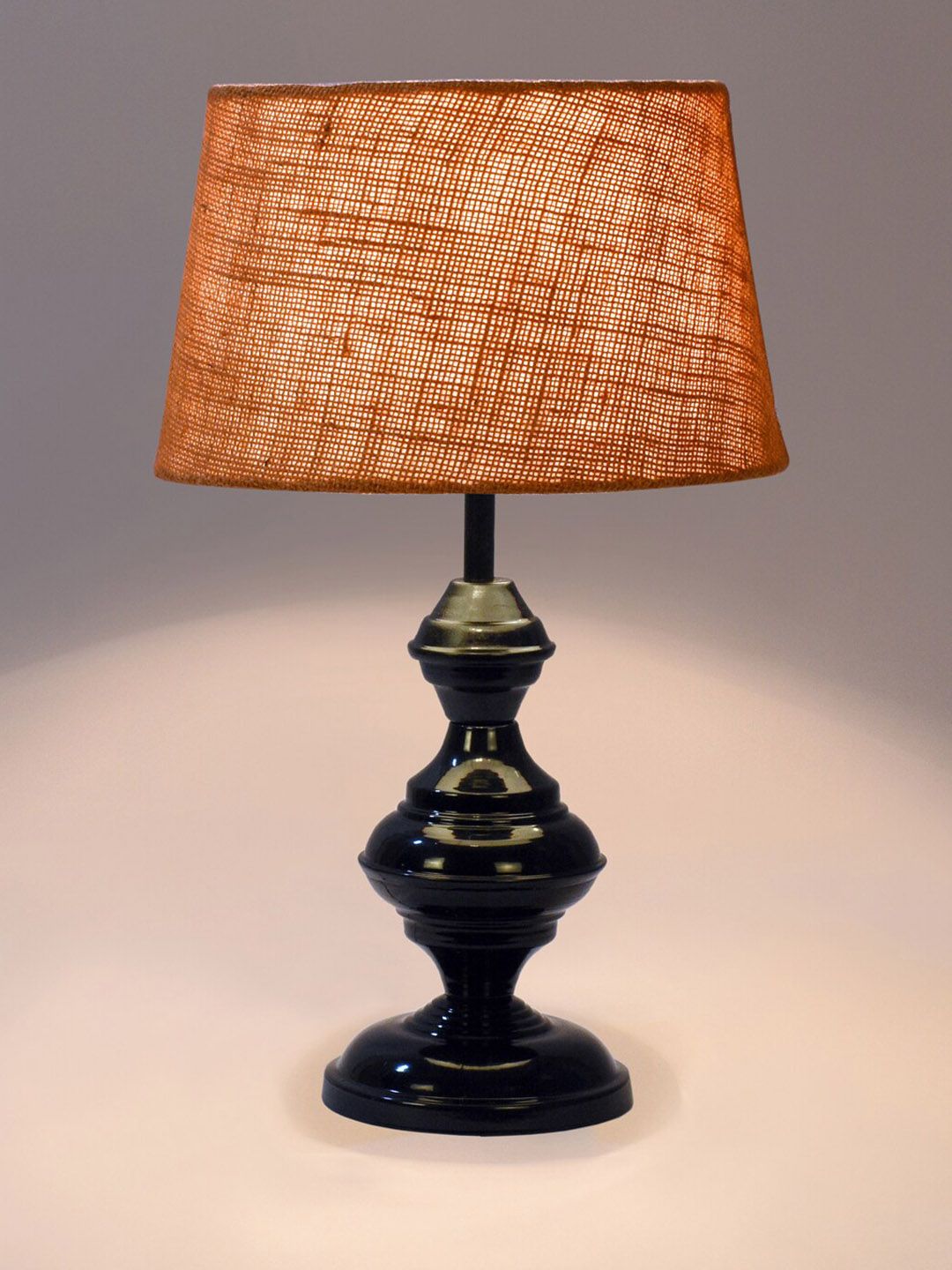 foziq Black Solid Frustum Shape Table Lamps Price in India