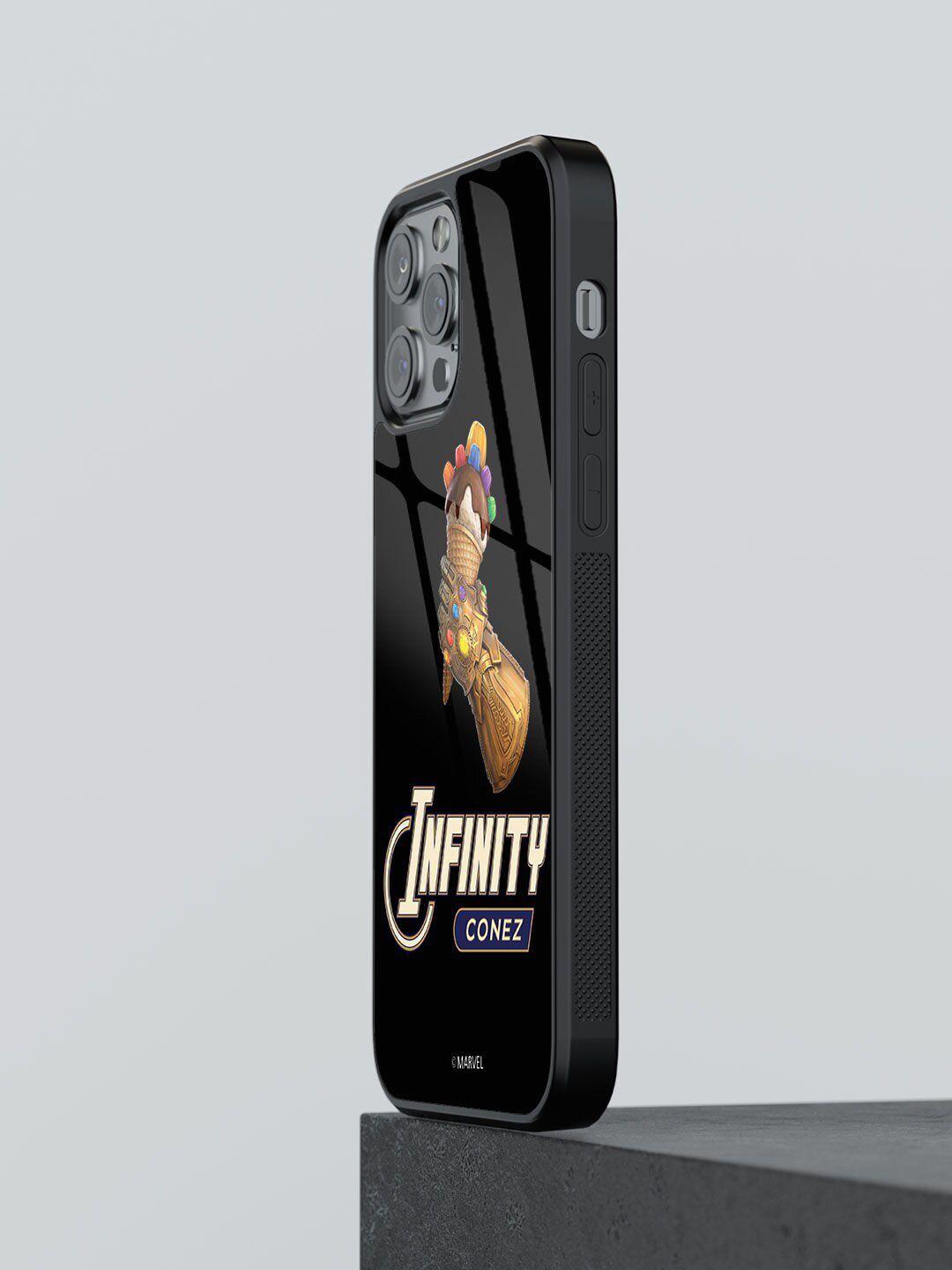 macmeriseBlak & Beige Infinity Conez Printed iPhone 12 Pro Phone Case Price in India