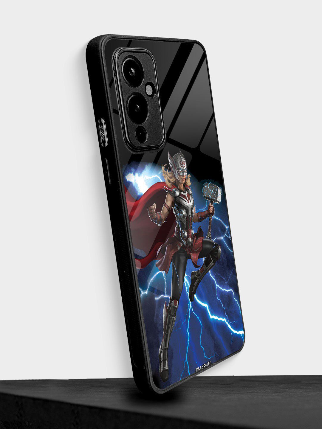 macmerise Blue Mighty Thor Attack Oneplus 9 Back Case Price in India