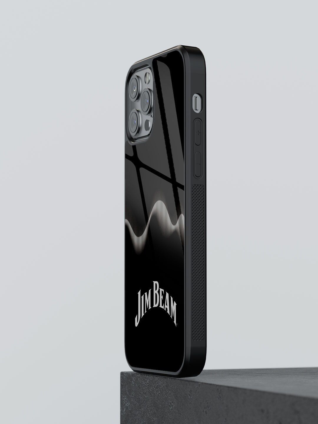 macmerise Black Jim Beam Sound Waves Printed iPhone 12 Pro Back Cover Price in India