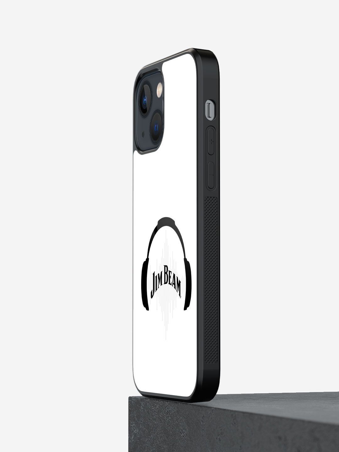 Macmerise White & Black Jim Beam Solid Sound Printed iPhone 13 Mini Back Case Price in India