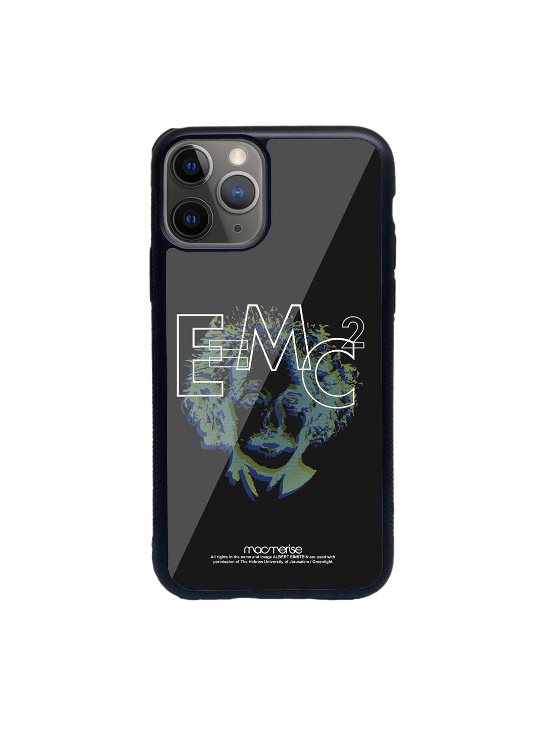 macmerise Black Printed Mass Energy Equivalence iPhone 11 Pro Back Cover Price in India