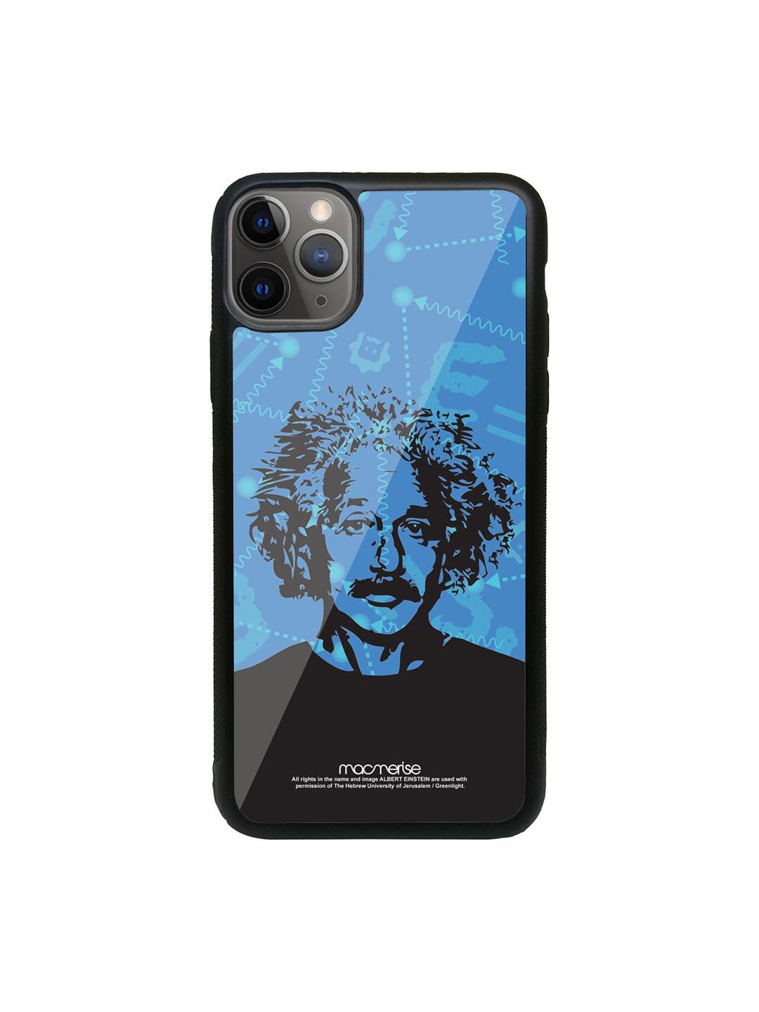 macmerise Blue Printed Wise Albert Einstein iPhone 11 Pro Max Phone Back Case Price in India