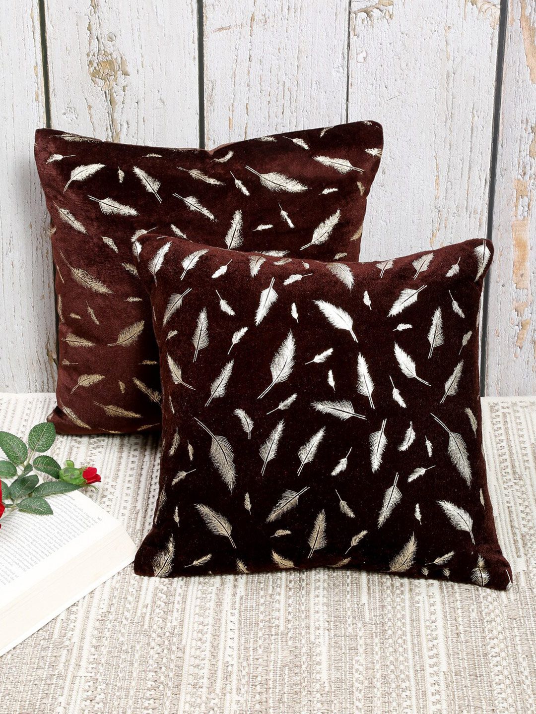 Slushy Mushy Set of 2 Abstract Square Cushion Cover Price in India