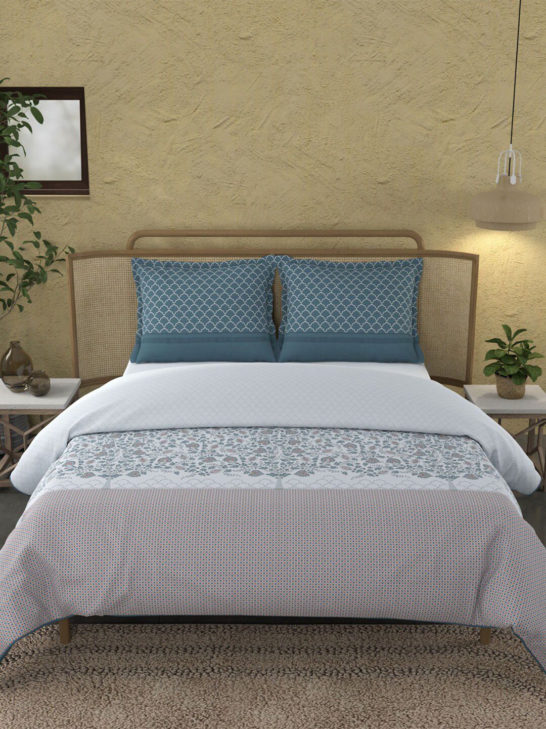 Trident Unisex Grey Bedsheets Price in India