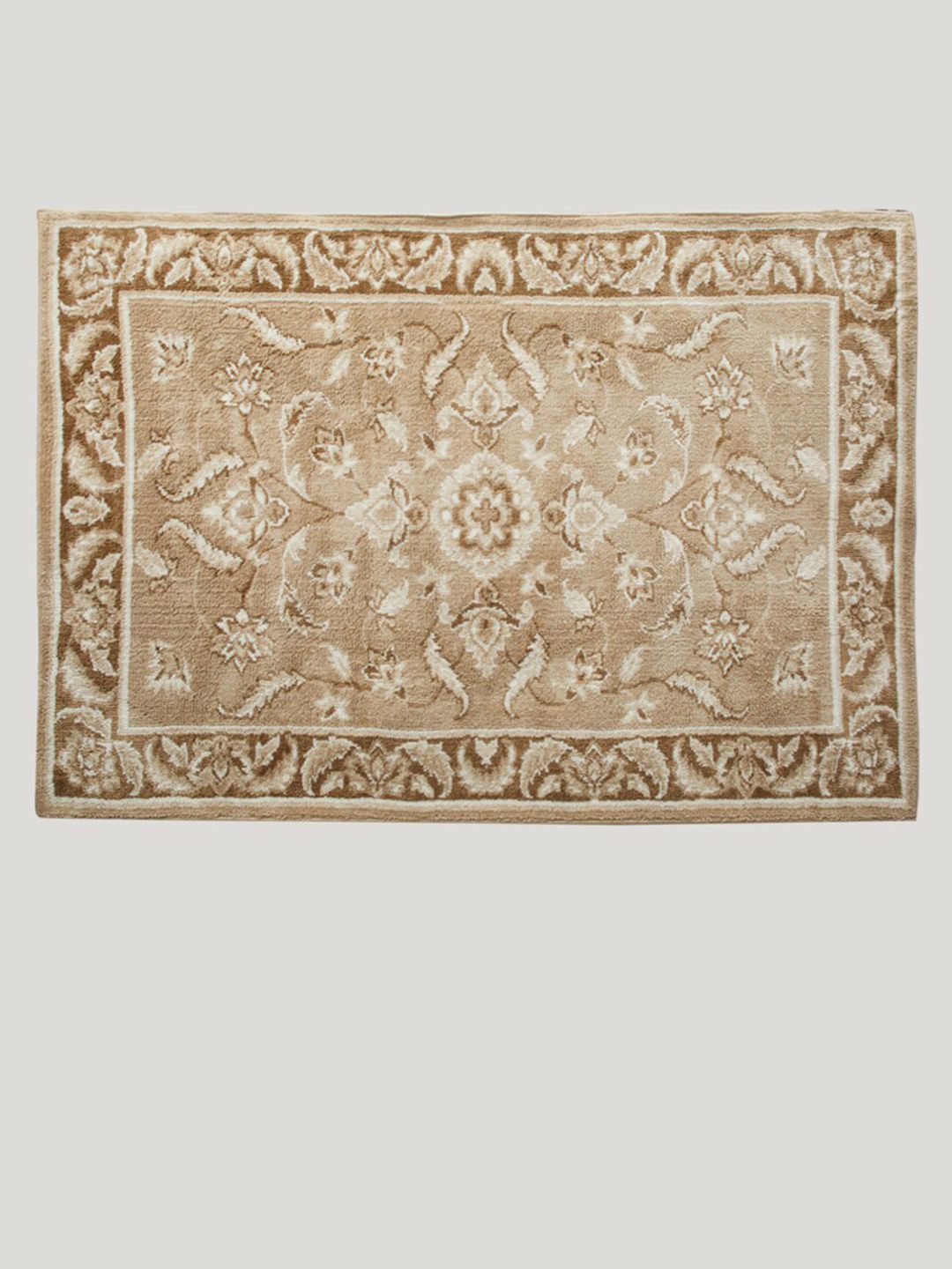 Home Centre Brown Textured Rectangle Area Carpet Price in India